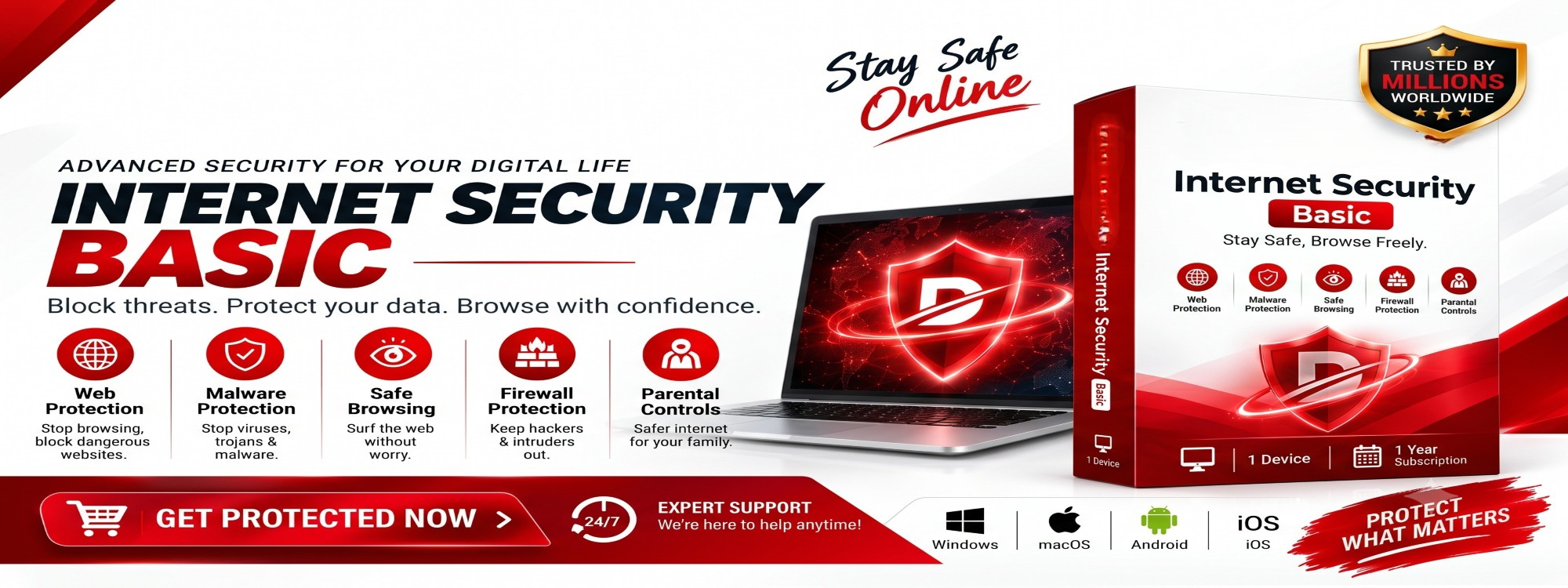 Cyberarmorix Internet Security Basic - Block Threats & Protect Data